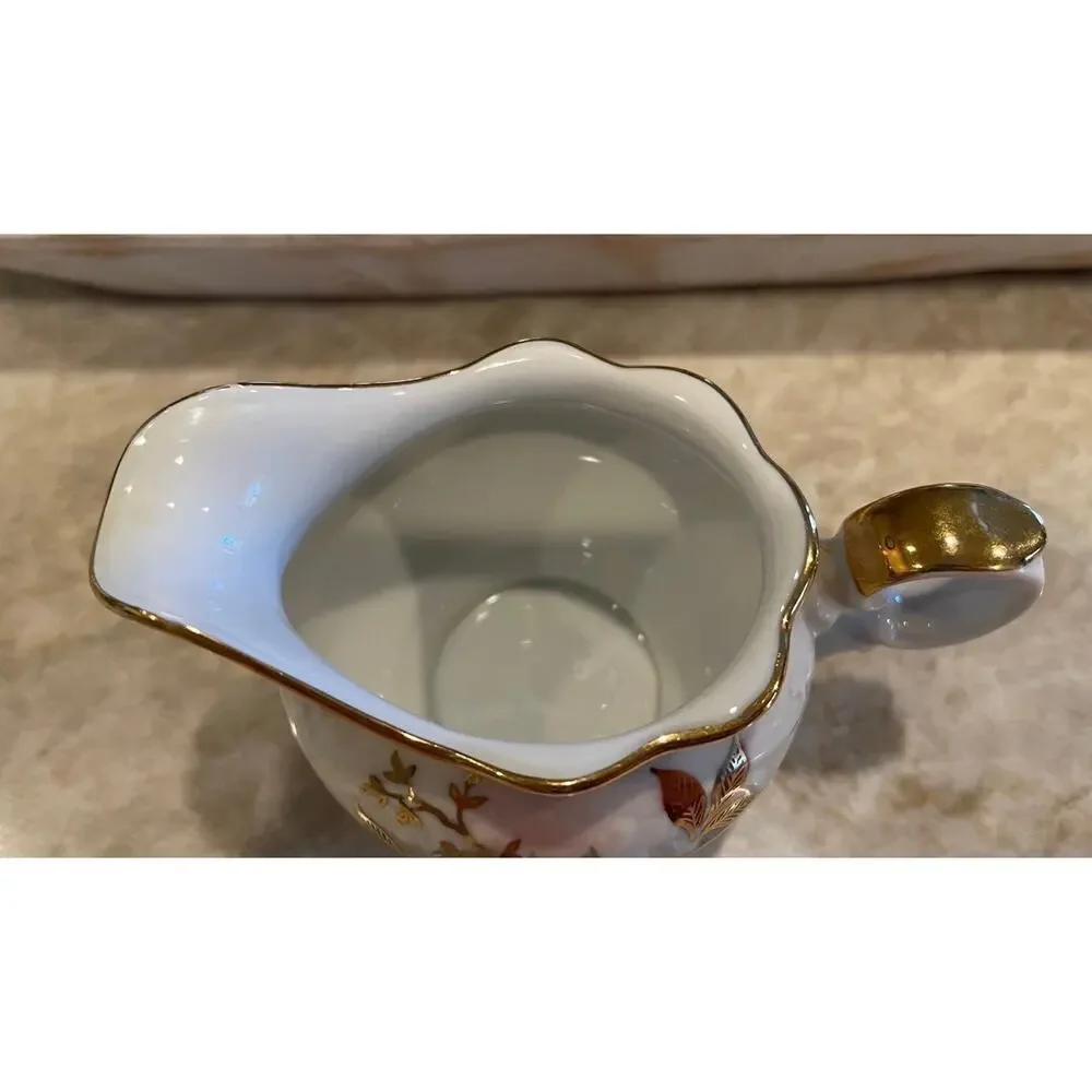 Schumann Arzberg Germany “Sunset Rose” golden crown Creamer vintage porcelain